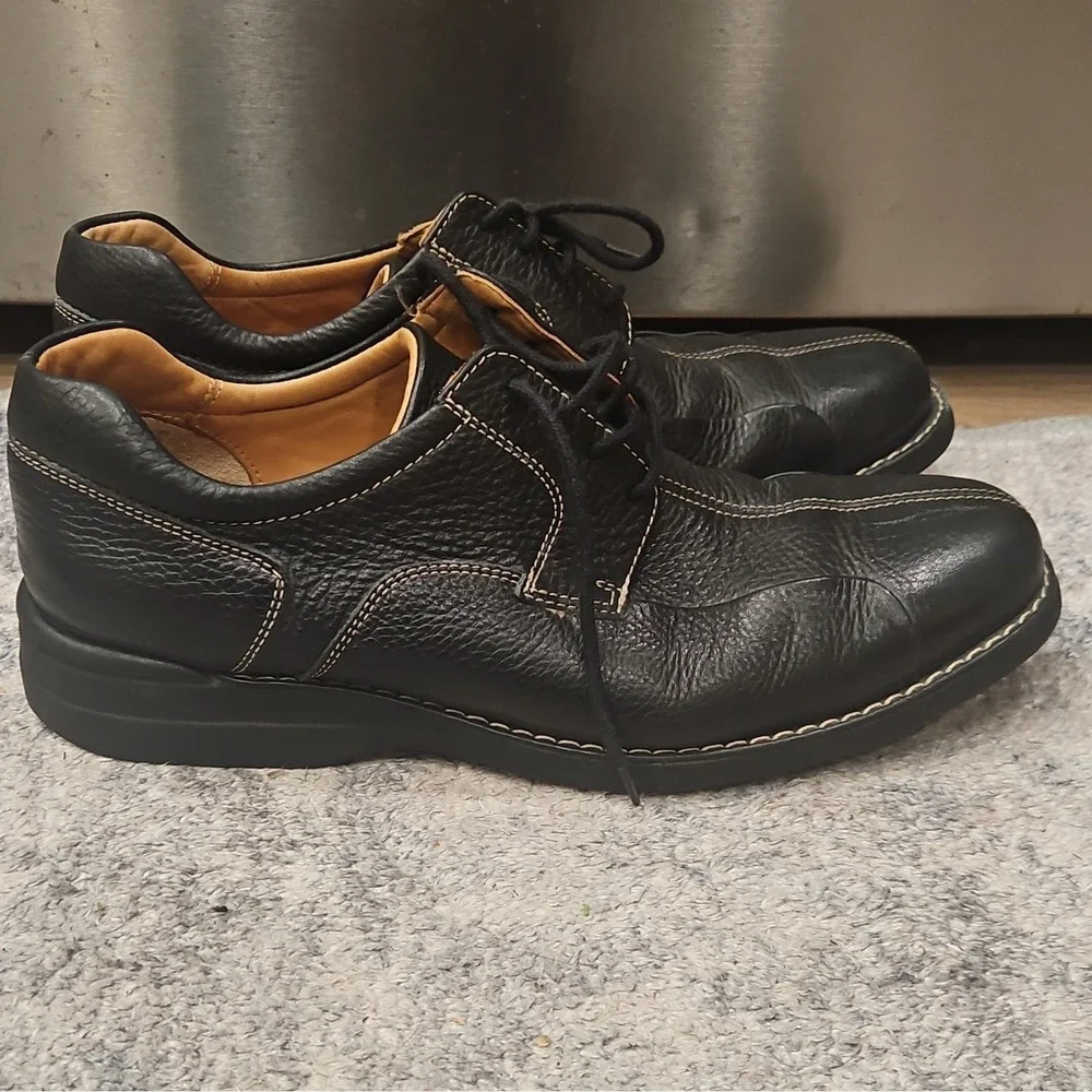 Johnston & Murphy Black Leather Lace-Up Oxford Men's Casual Shoes Size 11